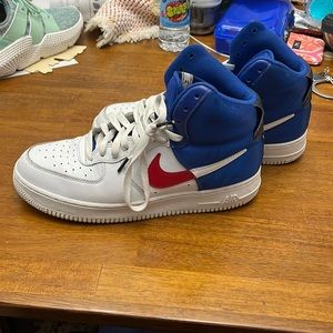 NIKE NBA Air Force 1, high, CLIPPERS, red/white/blue, only worn a couple times